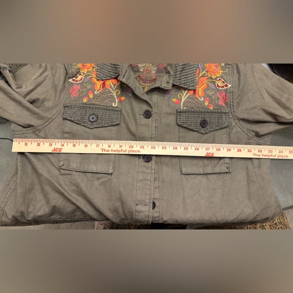 Johnny Was Violette Eyelet Embroidered Military Jacket XL - Picture 15 of 15